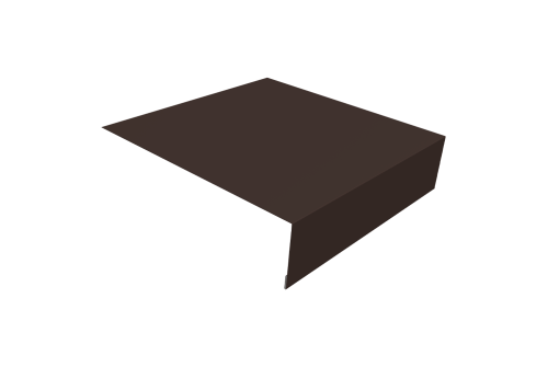 Планка околооконная простая 200х50 0,45 PE с пленкой RR 32 темно-коричневый (3м)