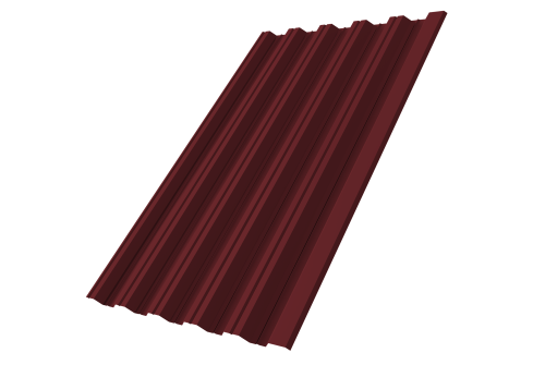 Профнастил НС35R 0,5 Satin RAL 3005 красное вино