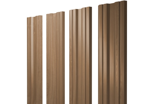 Штакетник Twin с прямым резом 0,45 Print Elite Honey Wood TwinColor