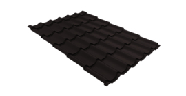 Металлочерепица классик Grand Line 0.5 покрытие Satin цвет 9005 черный