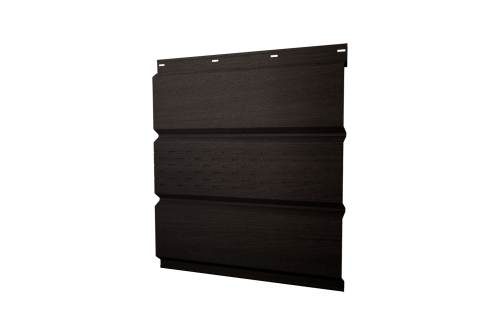 Софит металлический центральная перфорация 0,45 Print Elite с пленкой Coffee Wood TwinColor