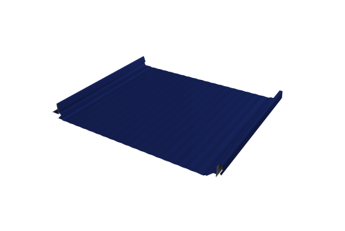 Кликфальц Pro Gofr Grand Line 0,45 PE с пленкой на замках RAL 5002 ультрамариново-синий