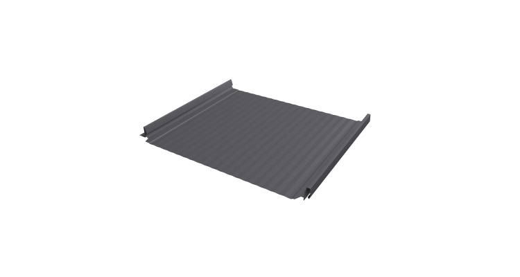 Кликфальц Pro Gofr Grand Line 0,45 PE с пленкой на замках RAL 7005 мышино-серый