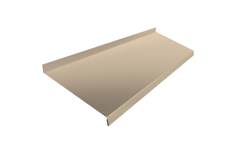 Отлив простой 250 0,5 Satin с пленкой RAL 1015 светлая слоновая кость (2м)