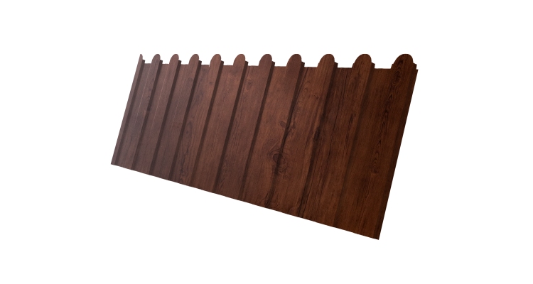 Профнастил С8А фигурный 0,4 Print Premium Cherry Wood Fresh TwinColor