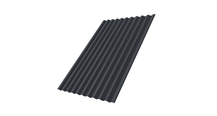 Профнастил С21R Grand Line 0,5 Atlas X RAL 7024 мокрый асфальт