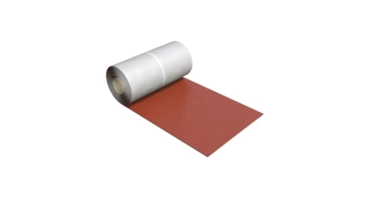 Лента для примыканий V-Flex окрашенный алюминий рулон 300х5000 мм красный