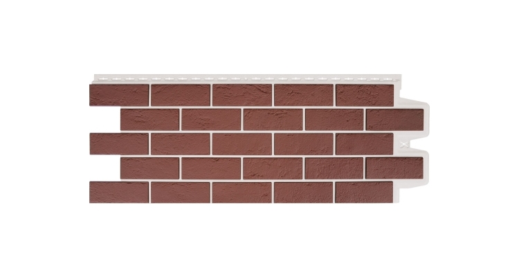 Фасадная панель GL Состаренный кирпич Design Plus корица с белым швом