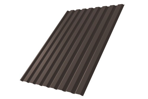 Профнастил С20А 0.5 Satin RR 32 темно-коричневый