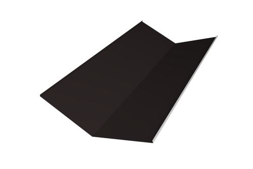 Планка ендовы нижней 300х300 0,5 PurPro с пленкой RAL 9005 черный (2м)