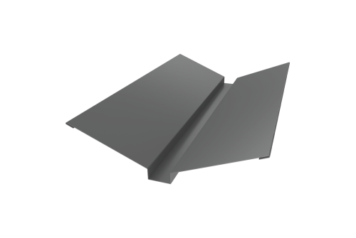Планка ендовы верхней 115х30х115 0,5 Satin с пленкой RAL 9006бело-алюминиевый (2м)