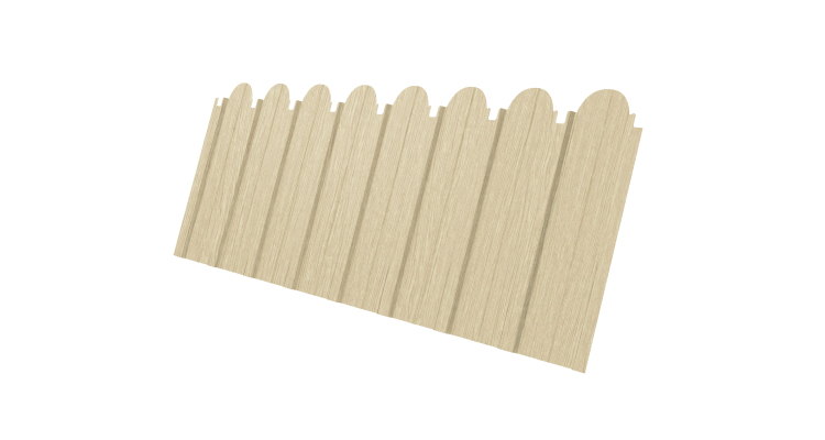 Профнастил C10A фигурный 0.45 Print Elite Milky Wood TwinColor