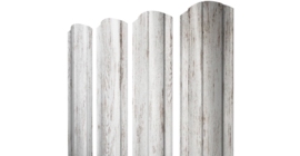 Штакетник Круглый фигурный 0,45 Print Elite Snow Wood TwinColor