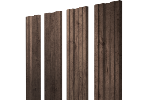 Штакетник Twin с прямым резом 0,45 Print Premium Almond Wood Fresh