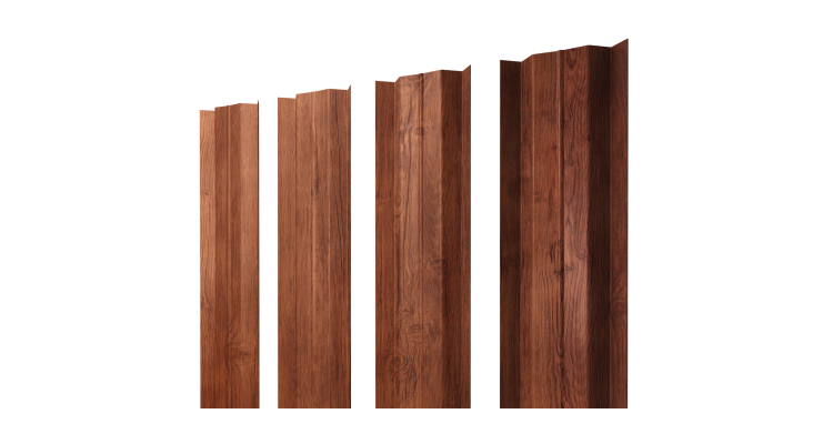 Штакетник М-образный В с прямым резом 0.45 Print Premium Rowan Wood Intense FTC
