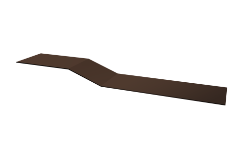 Планка крепежная фальц 0,4 PE с пленкой RAL 8017 шоколад (3м)