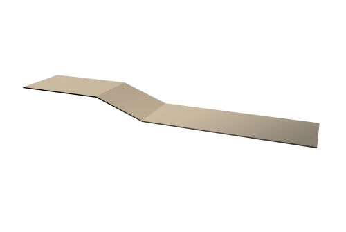 Планка крепежная фальц Grand Line 0,5 Satin с пленкой RAL 1015 светлая слоновая кость (3м)