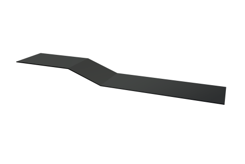Планка крепежная фальц Grand Line 0,5 Satin с пленкой RAL 7016 антрацитово-серый (3м)