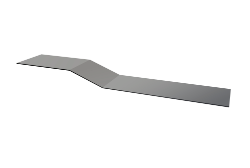 Планка крепежная фальц Grand Line 0,5 Satin с пленкой RAL 9006 бело-алюминиевый (2м)