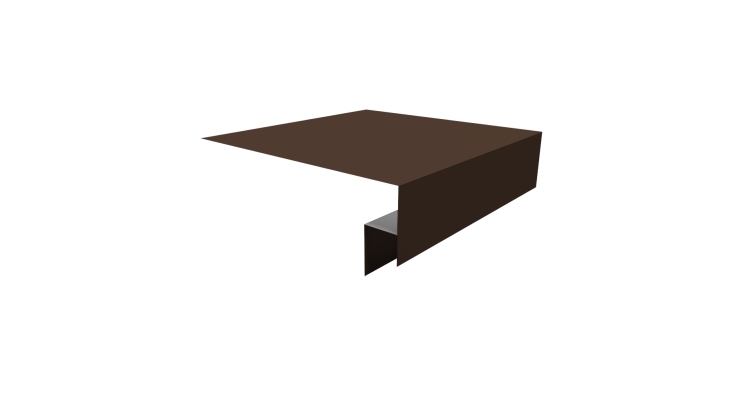 Планка околооконная сложная Блок-хаус new 250х50х27 (j-фаска) 0,5 Drap RAL 8017 шоколад (3м)