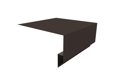 Планка околооконная сложная Блок-хаус new 250х75х27 0,45 Drap TX RR 32 темно-коричневый (2м)