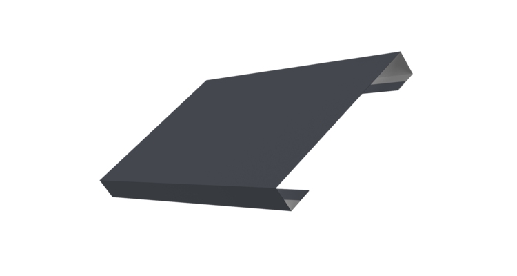 Ламель лицевая 150 забора жалюзи Texas 0.5 Satin Matt с пленкой RAL 7024 мокрый асфальт