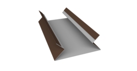 Планка угла внутреннего составная верхняя 0,45 PE с пленкой RAL 8017 шоколад (2м)