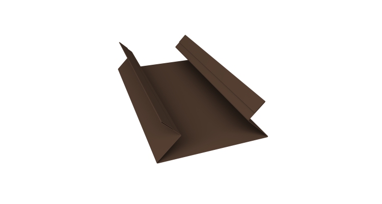 Планка угла внутреннего составная верхняя 0,45 Drap TwinColor RAL 8017 шоколад (2м)