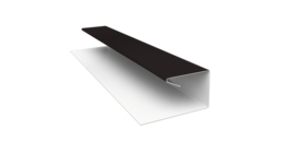 Планка П-образная завершающая сложная (КД) 0,45 Drap ST RAL 9005 черный (2м)