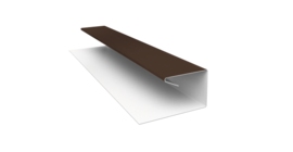 Планка П-образная завершающая сложная (КД) 0,45 Drap TX RAL 8017 шоколад (3м)