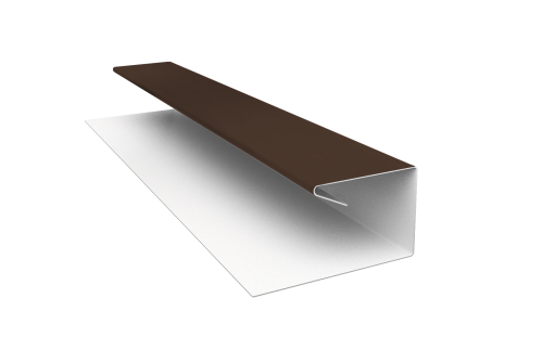 Планка П-образная завершающая сложная (КД) 0,45 Drap TX RAL 8017 шоколад (3м)