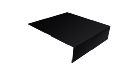 Планка лобовая/околооконная простая 190х50 0,5 Satin с пленкой RAL 9005 черный (2м)