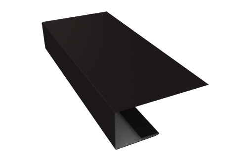 J-Профиль 18мм 0,5 Satin с пленкой RAL 9005 черный (2м)