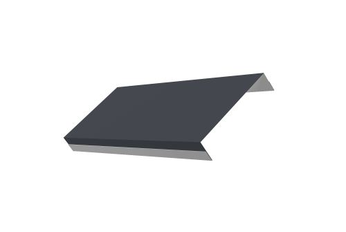 Ламель обратная 125 забора жалюзи Texas стартовая/финишная для калиток и ворот 0,5 Drap TX RAL 7024 мокрый асфальт