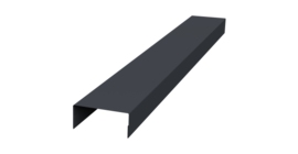 Крышка 45х20 жалюзи Texas 0,5 PurPro RAL 7024 мокрый асфальт (3м)