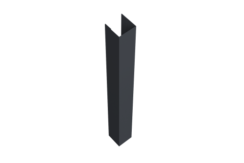 Стойка жалюзи Texas 0,45 PE-Double RAL 7024 мокрый асфальт (2м)