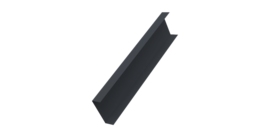 Декоративная накладка на столб универсальная 60х60 для забора жалюзи 0,45 Drap-double TX RAL 7024 мокрый асфальт (1,8м)