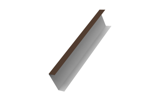 Декоративная накладка на столб универсальная 62х55 для забора жалюзи 0,45 PE RAL 8017 шоколад (2м)