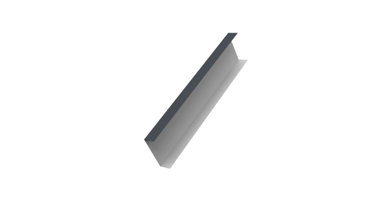 Декоративная накладка на столб универсальная 62х55 для забора жалюзи 0,5 Satin Matt TX RAL 7024 мокрый асфальт (2,5м)