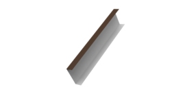 Декоративная накладка на столб универсальная 80х80 для забора жалюзи 0,45 Drap TX RAL 8017 шоколад (2,5м)