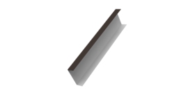 Декоративная накладка на столб универсальная 80х80 для забора жалюзи 0,5 Satin Matt RR 32 темно-коричневый (2,5м)