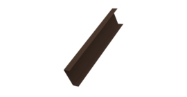 Декоративная накладка на столб универсальная 80х80 для забора жалюзи 0,5 Velur X RAL 8017 шоколад (2,5м)