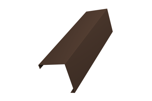 Декоративная накладка на столб универсальная угловая 60х60 для забора жалюзи 0,45 Drap TwinColor RAL 8017 шоколад (1,8м)