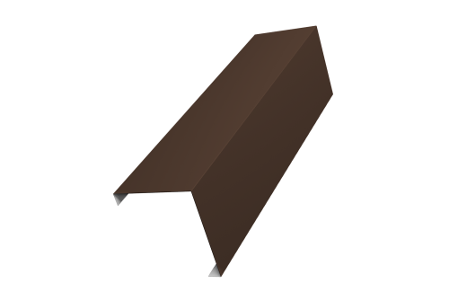 Декоративная накладка на столб универсальная угловая 60х60 для забора жалюзи 0,5 Drap TX RAL 8017 шоколад (1,8м)