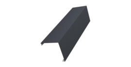 Декоративная накладка на столб универсальная угловая 62х55 для забора жалюзи 0,5 Satin RAL 7024 мокрый асфальт (1,8м)