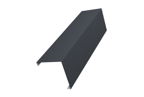 Декоративная накладка на столб универсальная угловая 62х55 для забора жалюзи 0,5 Drap TX RAL 7024 мокрый асфальт (1,8м)