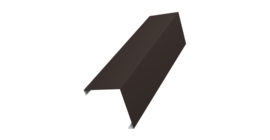 Декоративная накладка на столб универсальная угловая 80х80 для забора жалюзи 0,5 Drap RR 32 темно-коричневый (2,5м)