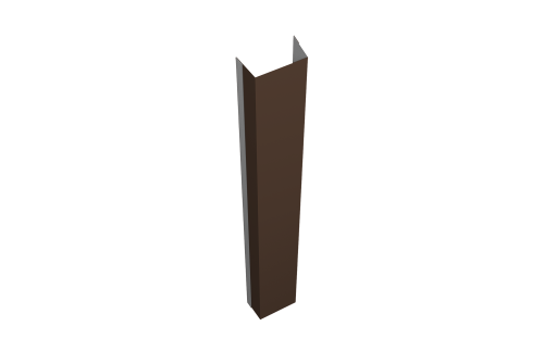 Крепежная планка нижняя Texas 0,5 Satin Matt RAL 8017 шоколад (1,8м)