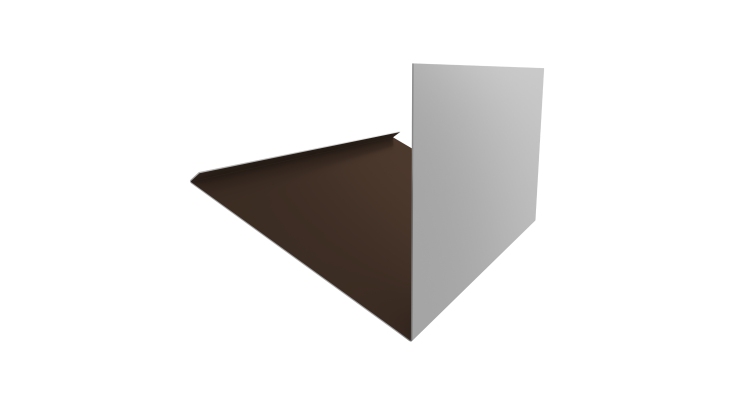 Планка примыкание верхнее к трубе фальц 0,45 Drap TR RAL 8017 шоколад (2м)