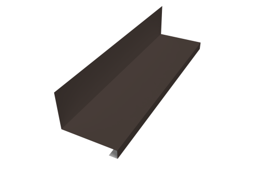 Планка примыкание нижнее к трубе для Кликфальц Pro 0,45 PE с пленкой RR 32 темно-коричневый (2м)